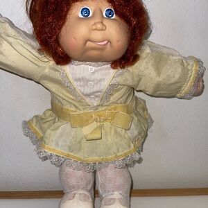 Adorable Yellow Dress Doll with Red Hair